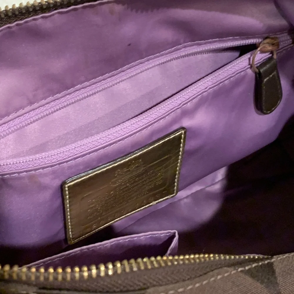 Coach Brown Signature Shoulder Bag - Picture 7 of 16